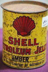 Australian Shell 1 Lb Petroleum Jelly Amber Grease Tin 