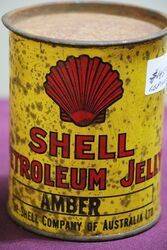 Australian Shell 1 Lb Petroleum Jelly Amber Grease Tin 