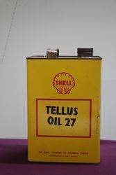 Australian Shell Agricultural Tellus Oil One Gallon Motor Oil Tin 