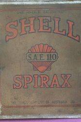 Australian Shell One Gallon SAE110 Spirax Oil Tin 