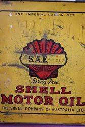 Australian Shell One Gallon Triple SAE50 Motor Oil Tin 