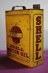 Australian Shell One Gallon Triple SAE50 Motor Oil Tin 