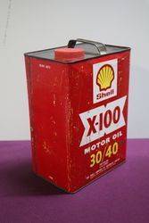 Australian Shell One Gallon X100 Motor Oil Tin 