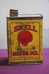 Australian Shell Quart Motor Oil Tin 