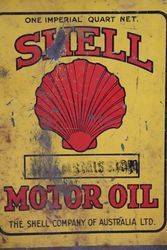 Australian Shell Quart Motor Oil Tin 