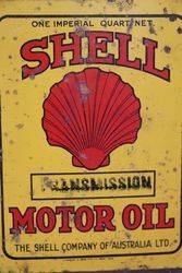 Australian Shell Quart Transmission Motor Oil Tin 