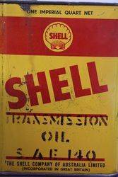 Australian Shell Transmission Oil SAE 140 Quart Motor Oil Tin