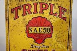 Australian Shell Triple SAE50 One Gallon Motor Oil Tin