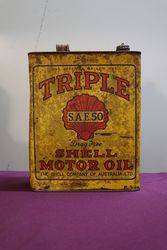 Australian Shell Triple SAE50 One Gallon Motor Oil Tin