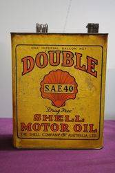 Australian Shell  One Gallon Double SAE40 Motor Oil Tin