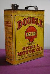 Australian Shell  One Gallon Double SAE40 Motor Oil Tin