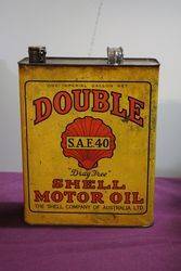 Australian Shell  One Gallon Double SAE40 Motor Oil Tin