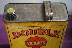 Australian Shell  One Gallon Double SAE40 Motor Oil Tin