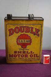 Australian Shell  One Gallon Double SAE40 Motor Oil Tin