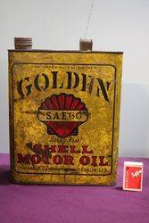 Australian Shell  One Gallon Golden SAE60 Motor Oil Tin 