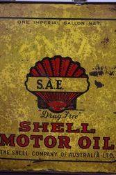 Australian Shell  One Gallon SAE Motor Oil Tin 