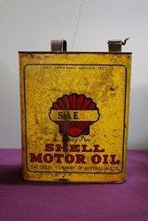 Australian Shell  One Gallon SAE Motor Oil Tin 