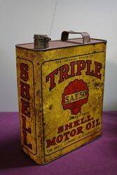 Australian Shell  One Quart Triple SAE50 Motor Oil Tin 