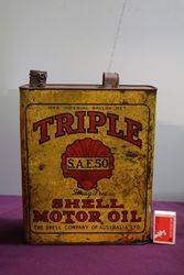 Australian Shell  One Quart Triple SAE50 Motor Oil Tin 