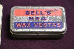 BELLS No 4 Wax Vestas Tin