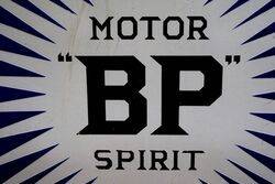 BP Motor Spirit Irish Flash Double Sided Enamel Sign 