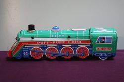 Battery Operated Puff Puff Loco Tin Train 