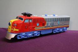 Battery Operated Santa FE Diesel Locomotive 