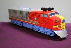 Battery Operated Santa FE Diesel Locomotive 