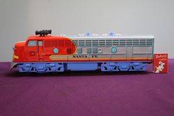 Battery Operated Santa FE Diesel Locomotive 