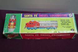 Battery Operated Santa FE Diesel Locomotive 