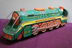 Battery Operated  Vintage Tin Litho Mountain Express  Train 3430