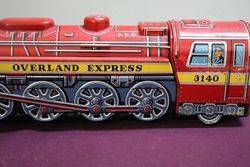 Battery Operated  Vintage Tin Litho Overland Express 3140 Train