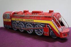 Battery Operated  Vintage Tin Litho Overland Express 3140 Train