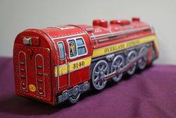 Battery Operated  Vintage Tin Litho Overland Express 3140 Train