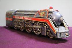 Battery Operated  Vintage Tin Litho Overland Express 3140 Train 