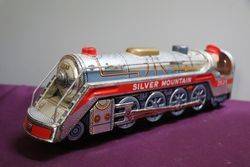 Battery Operated  Vintage Tin Litho Silver Mountain 3525 Train