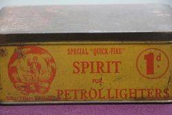 Bellamy QuickFire Spirit for Petrol Lighters Tin 