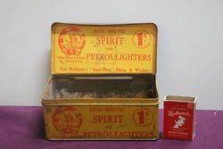 Bellamy QuickFire Spirit for Petrol Lighters Tin 