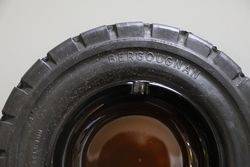 Bergougnan Ashtray Rubber Tyre With Original Heavy Glass Insert