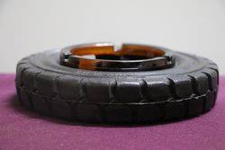 Bergougnan Ashtray Rubber Tyre With Original Heavy Glass Insert