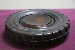 Bergougnan Ashtray Rubber Tyre With Original Heavy Glass Insert