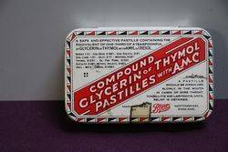 Boots Compound Glycerin Of Thymol Pastilles With AMC Tin