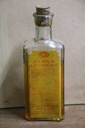 Bottle Of C.W.S Family Liniment  medicine 