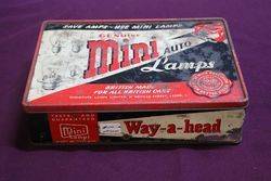 British Made Mini Auto Lamps Tin 