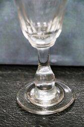 C19th Bell Shape Thumb Cut Glass 