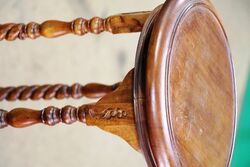 C20th Oak Barley Twist PedestalPlanter 