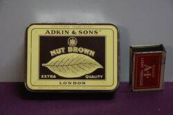 COL. Adkin & Sons Nut Brown Tobacco Tin 