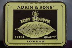 COL Adkin and Sons Nut Brown Tobacco Tin 