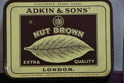 COL Adkin and Sonsand39 Nut Brown Tobacco Tin 