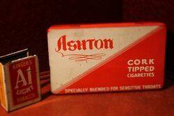 COL Ashton Cork Tipped Cigarettes Tin